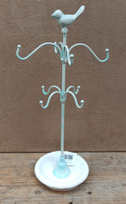 Perchero vertical metal y porcelana. Ref 6Y2098. 17x12x37