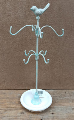 Perchero vertical metal y porcelana. Ref 6Y2098. 17x12x37