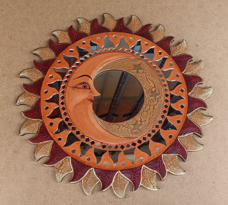 Espejo madera. Ref 30636. 40x40