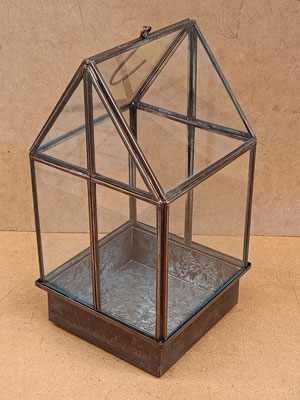 Caja casa cristal y metal. Ref 64074213. 30x16x16