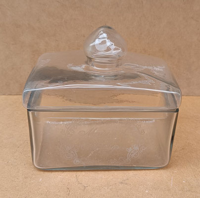 Caja cristal con tapa "Maison de campagne". 15x11x16