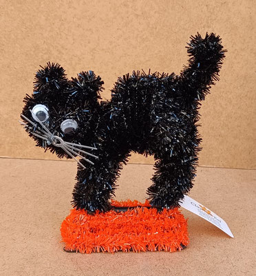 Figura gato halloween colgar. Ref 65495. 14x13x5