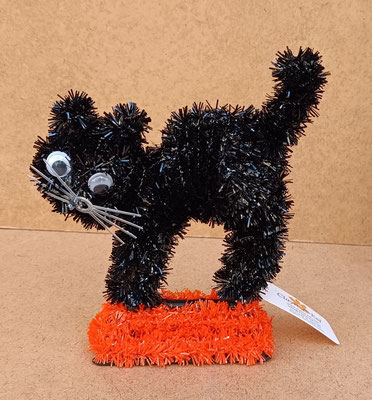 Figura gato halloween colgar. Ref 65495. 14x13x5