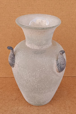Jarrón vidrio empolvado. Ref V.BL2. 22x13