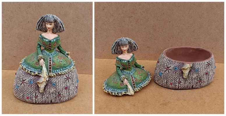 Caja resina Menina. Ref PS081. 23x17x10