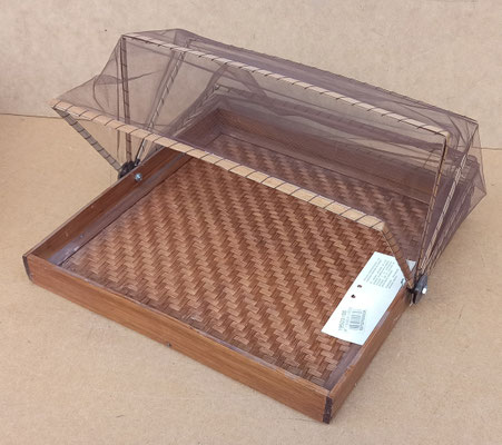 Bandeja madera con mosquitera. Ref 19503/00. 30x30x17