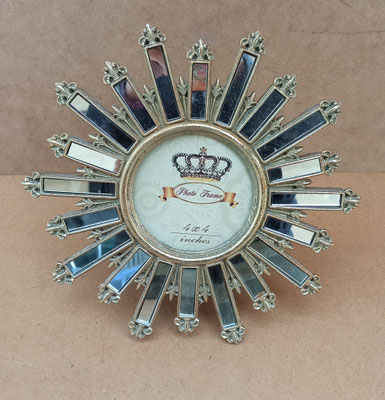 Portafotos con espejo sol. Ref LF212. 25x25. 