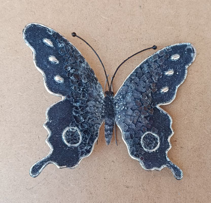 Mariposa metal y cristal. Ref 9246. 15x19