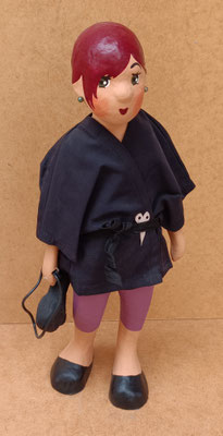 Peluquera cartón fallero artesano. Ref 201800568. 33x12x7