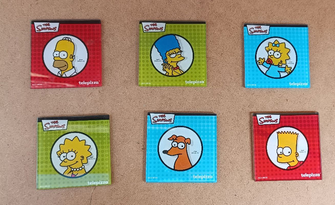 Posavasos retro Simpsons Telepizza. 9x9