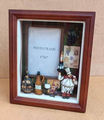 Portafotos vitrina cocinero para pared o mesa. Ref 24018331. 28x23x4