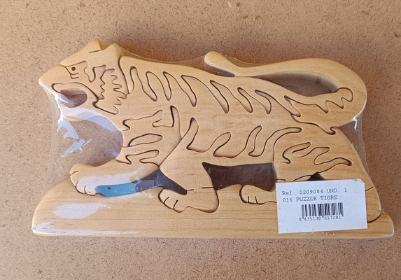 Puzzle tigre madera. Ref 34. 21x11,5x2,5