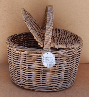 Cesto picnic mimbre. Ref A35795. 50x43x35