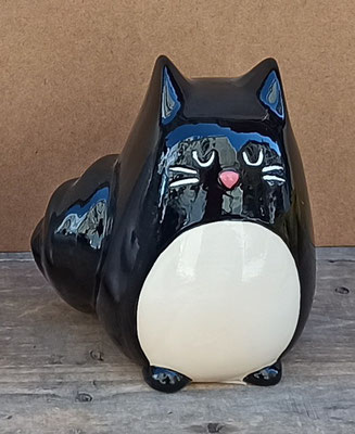 Hucha gato cerámia. Ref MB238. 13x12x10