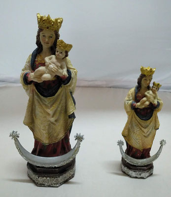 Virgen de la Almudena. Pequeña ref 4/218 (15x6x4). Grande ref 
