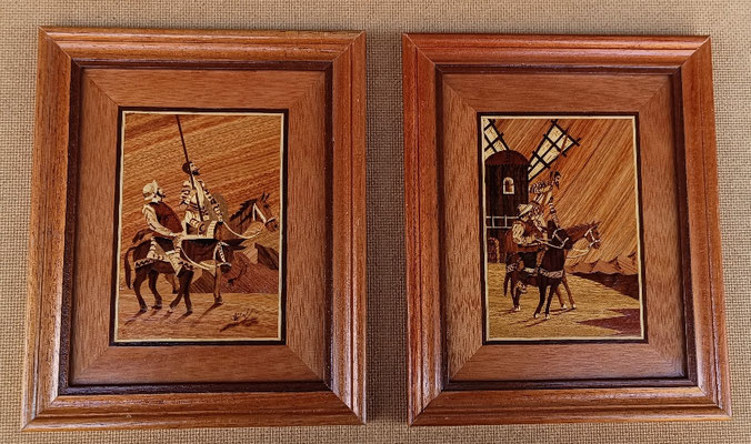 Cuadro marquetería Quijote. Ref 3993. 23x19