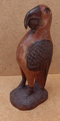 Loro madera teca. Ref EL0473. 15x6x5,5