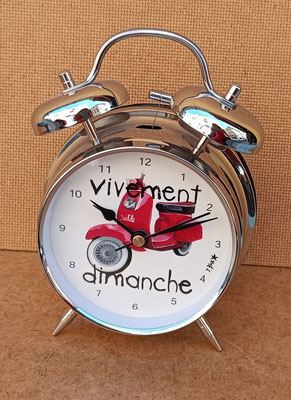 Reloj despertador moto. Ref 31906. 17x12