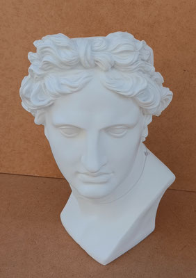 Macetero busto Apolo resina. Ref 86399. 26x20