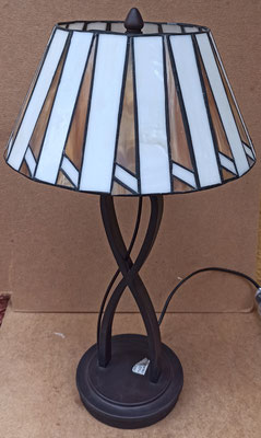 Lámpara cristal base hierro. Ref TT126. 55x26