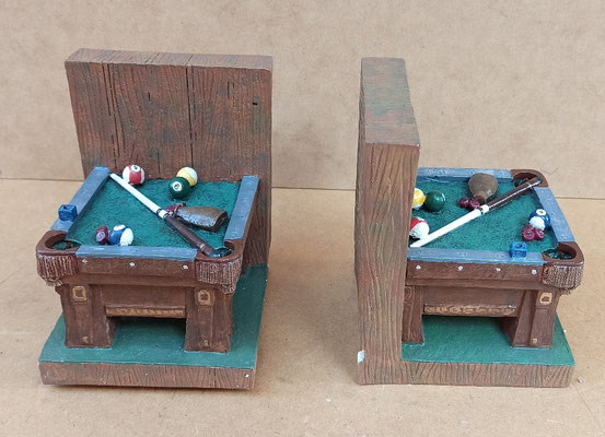 Sujetalibros billar resina. Ref PA1436