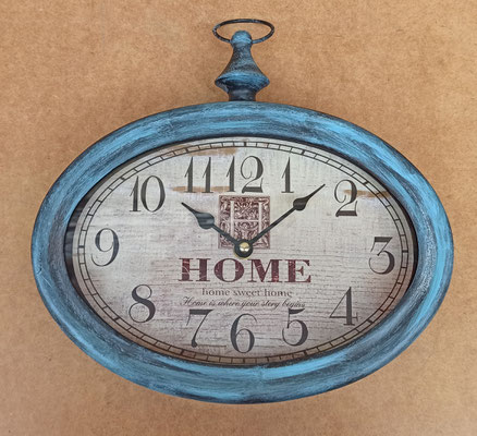 Reloj oval azul. Ref 59976. 28x30