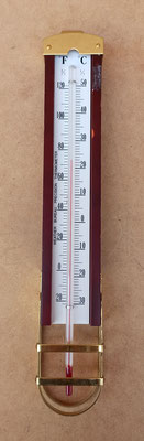Termómetro madera y latón. Ref MR114. 24x5
