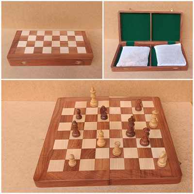 Ajedrez plegable madera. Ref 90196. 40,5x40,5x3