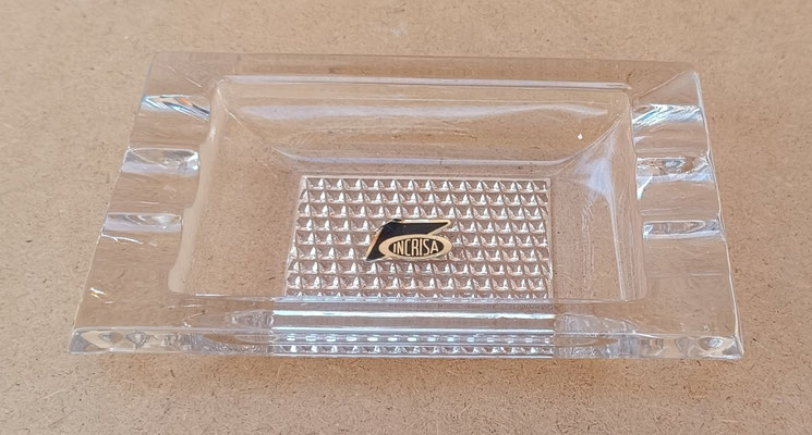 Cenicero vintage cristal Incrisa. Ref GOY. 3x16x10