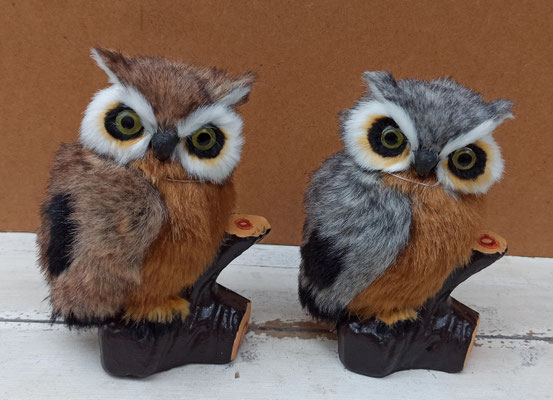 Búhos peludos. Ref 50466. 16x10x6