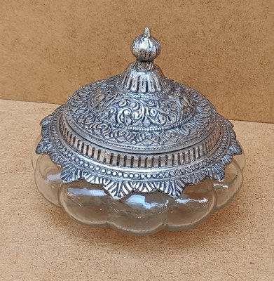 Caja vidrio tapa aluminio. Ref 90742. 14x12