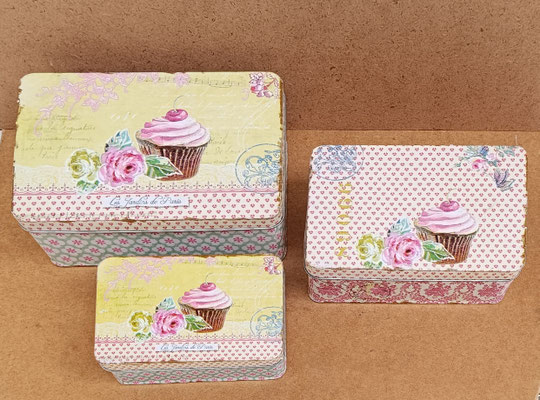 Cajas aluminio. Ref 61951. Grande 21x14,5x7. Mediana 18x12,5x6. Pequeña 15x10,5x5