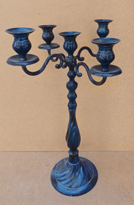 Candelabro azul 1/3/5 brazos. Ref Trot 81414. 45x35. Pareja disponible.