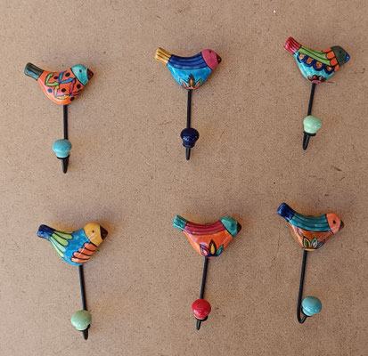 Percha pájaro cerámica. Ref 36496. 7x3,50x12 