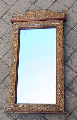 Espejo tailandés madera. Ref EL880. 50X96X5
