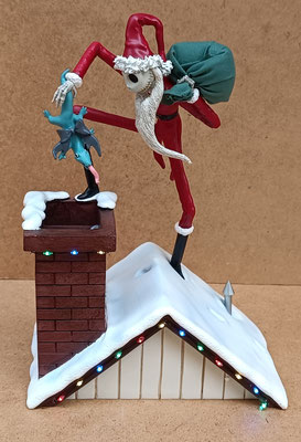 Pesadilla antes de navidad. Santa Jack en tejado con luz. Ref 6003658