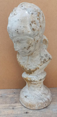 Busto mujer resina acabado piedra. Ref 15984. 42x14x18