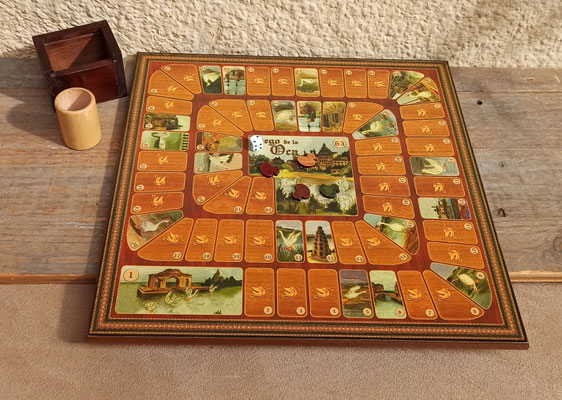 Juego de la oca madera. Ref 2203. 37,5x37,5x1
