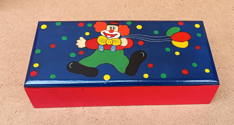 Caja madera payaso. Ref 527210. 22x10x4,5