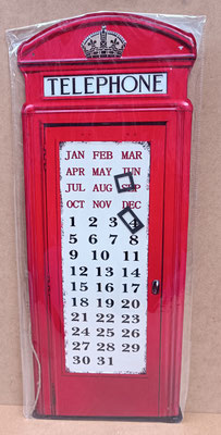 Calendario chapa cabina Londres. Ref 22255. 74x29