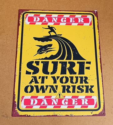 Chapa surf danger. Ref 28592. 33x25