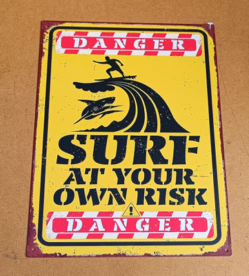 Chapa surf danger. Ref 28592. 33x25