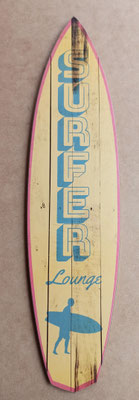 Letrero tabla surf madera. Ref 14731. 48x12