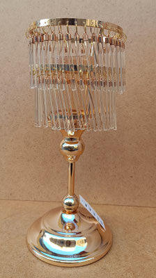 Portavelas metal y cristal. Ref 11443. 12x30. Pareja disponible