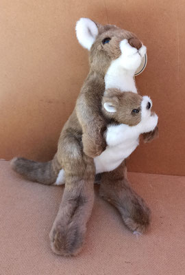 Peluche canguro con cría. Ref 24108. 30 centímetros