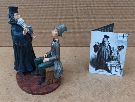 Colección museo. Robert Macaire avocat. Honoré Daumier. Ref HD06. Resina. 16x12