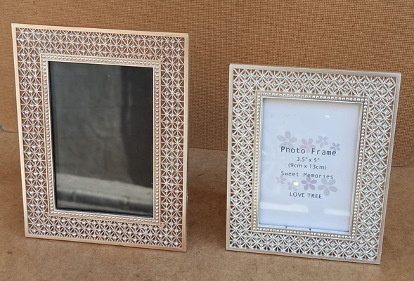 Portafotos metal. Ref 48002. Grande 20x15. Pequeño. 17x13