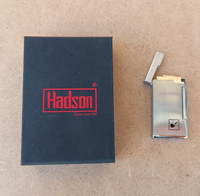 Mechero para pipa Hadson cromado liso. Ref 30520