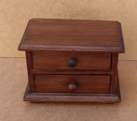 Joyero madera 2 cajones. Ref DIMECO. 16,5X10,5X12