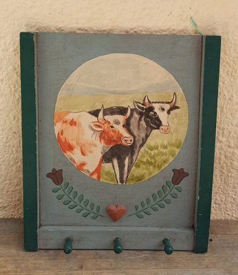 Perchero vaca madera. 40X35X4